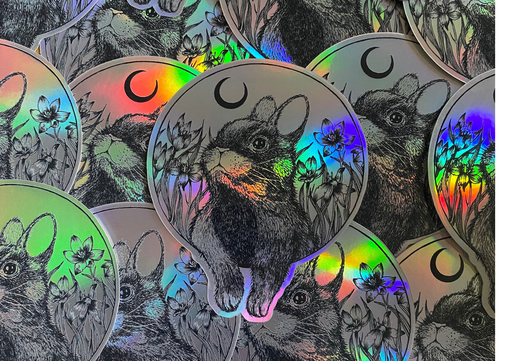 Rabbit and Moon Sticker