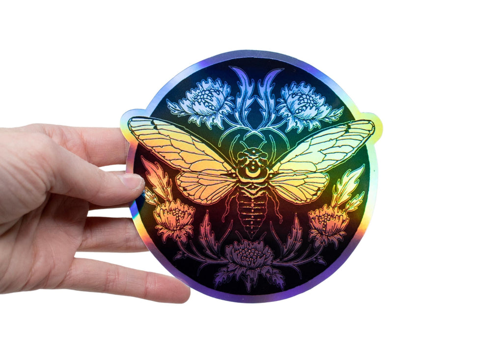 Cicada Floral Sticker