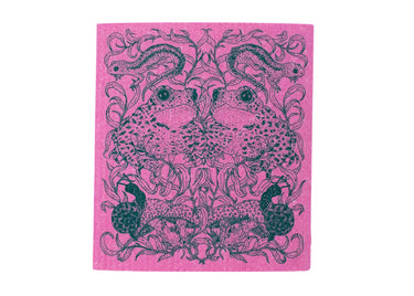 Pink Forest Friends Dishcloth