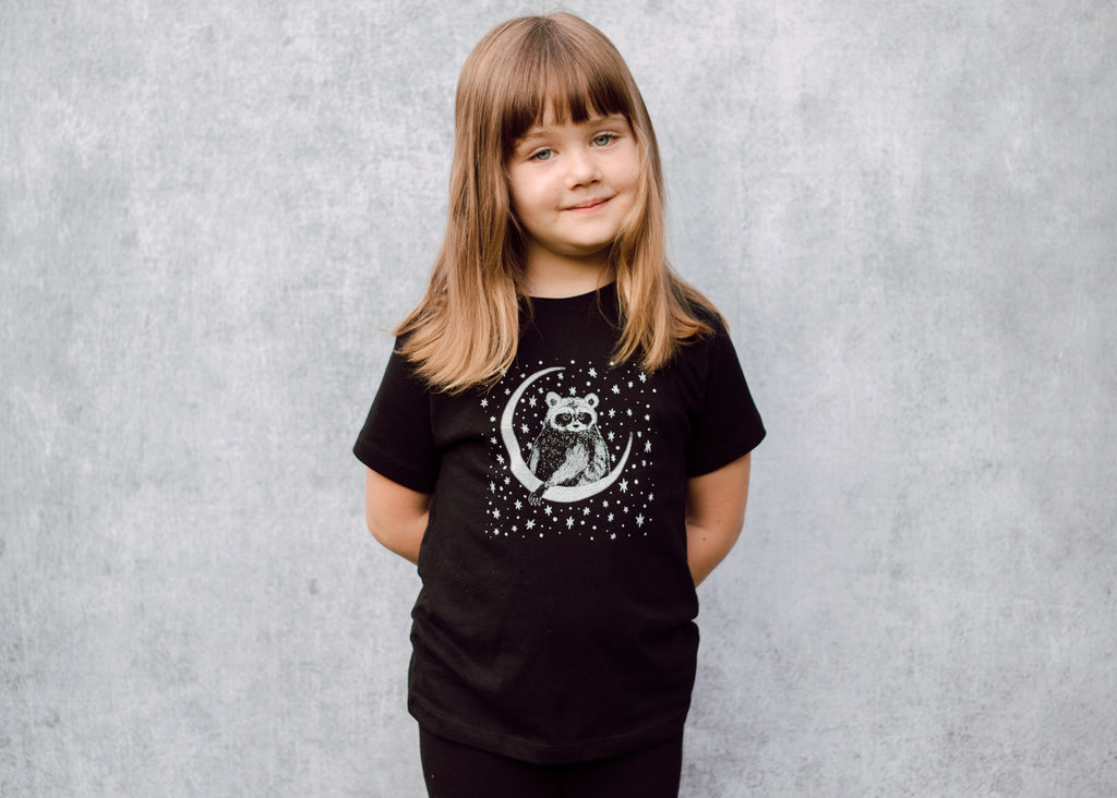 Kids Raccoon and Moon T-Shirt