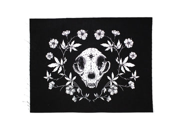 Cat Skull and Cinquefoil Back Patch