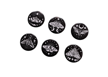 Moth Buttons 6 Pack