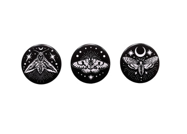 Moth Buttons 3 Pack