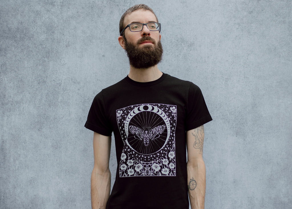 Death's Head Moth and Moon T-Shirt