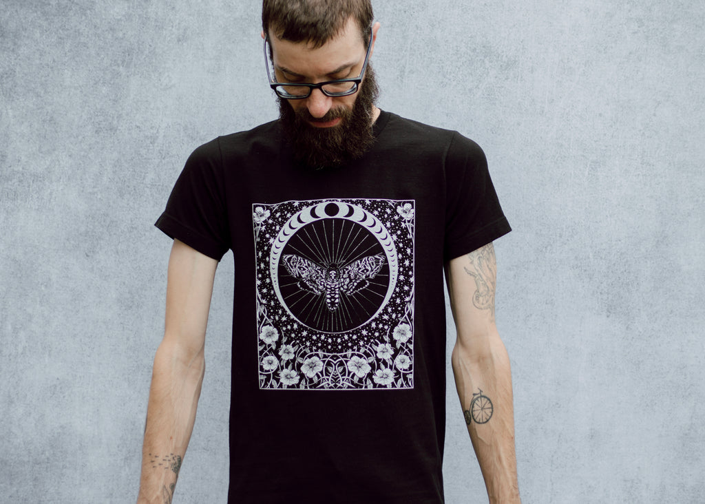 Death's Head Moth and Moon T-Shirt