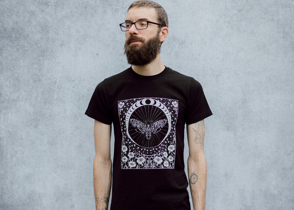 Death's Head Moth and Moon T-Shirt