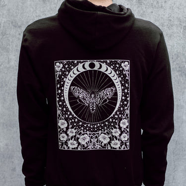 Moon and Moth Zip Up Hoodie