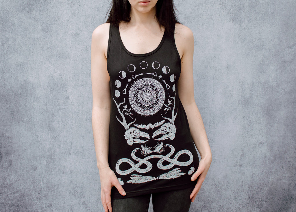 Rabbit Skull Collage Unisex Tank