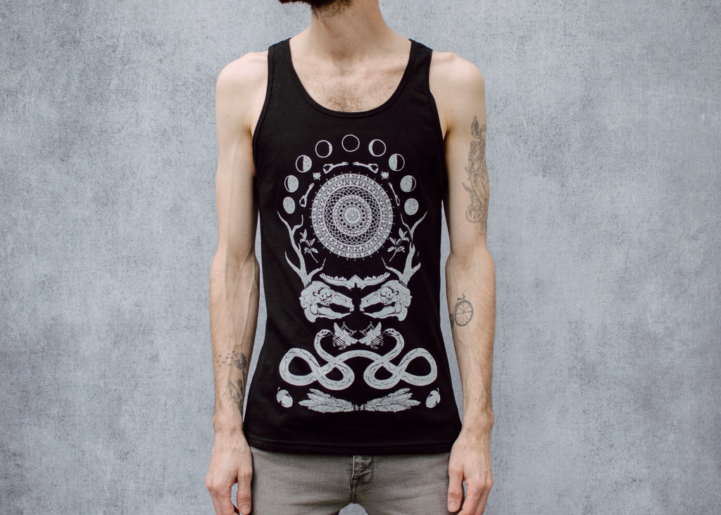 Rabbit Skull Collage Unisex Tank