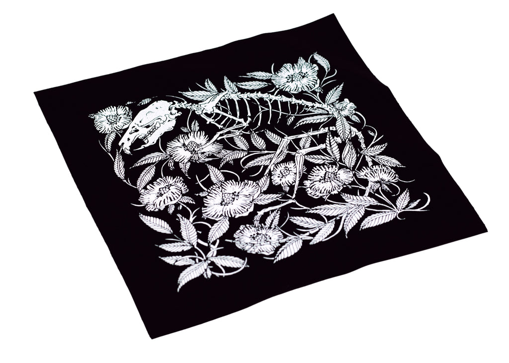 Rat Skeleton and Floral Back Patch