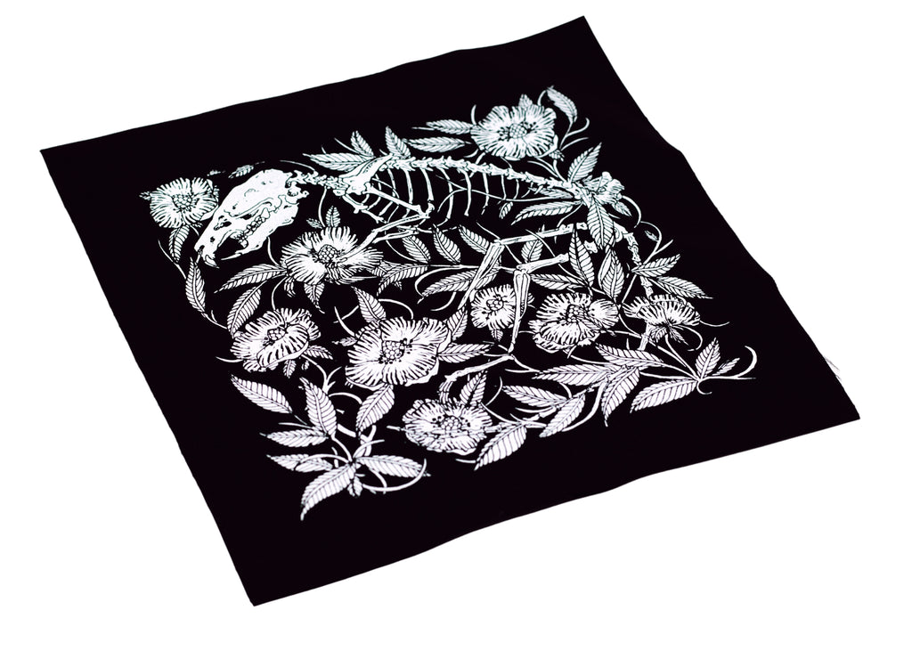 Rat Skeleton and Floral Back Patch