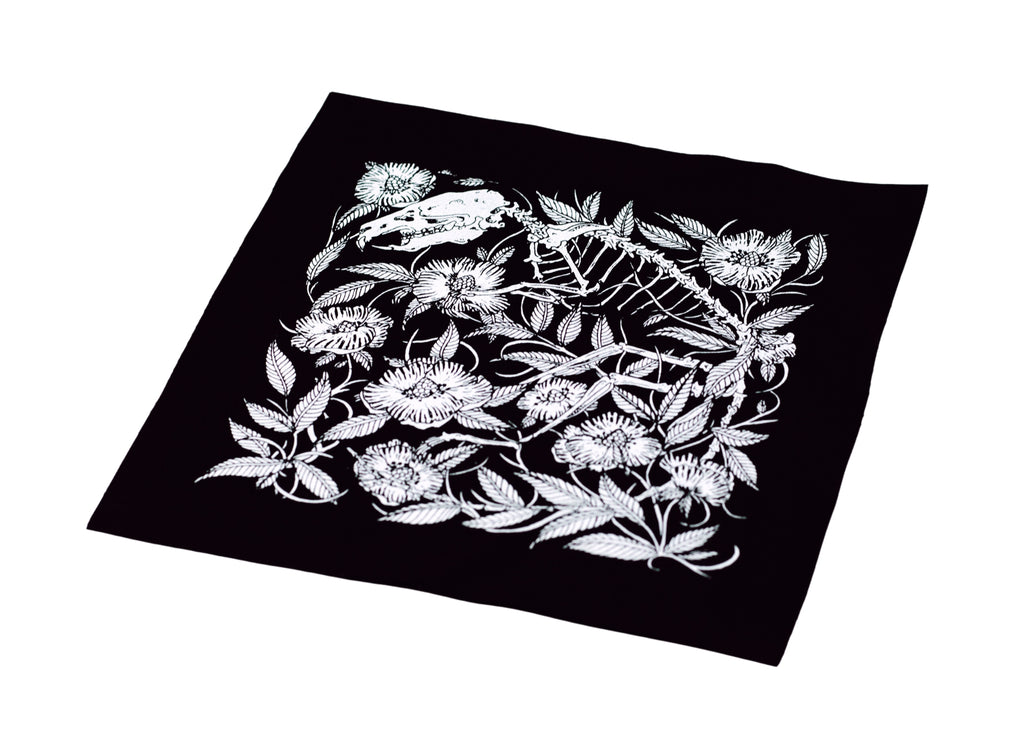 Rat Skeleton and Floral Back Patch | Fennec Design