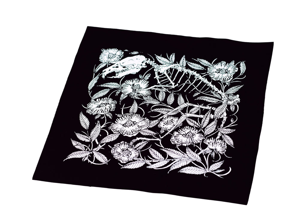 Rat Skeleton and Floral Back Patch