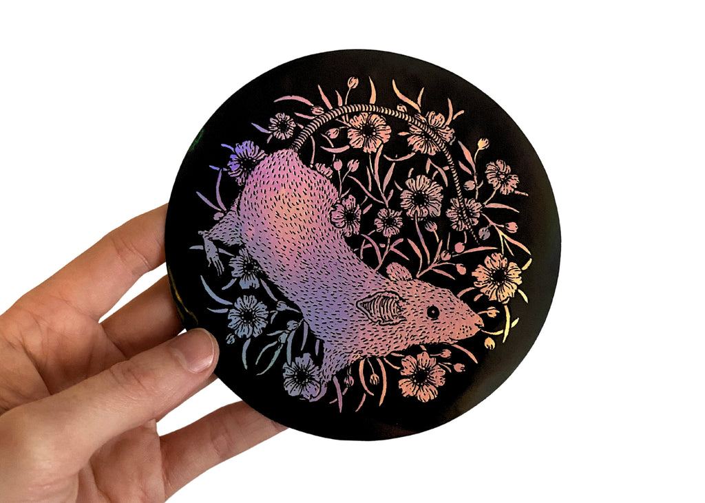 Floral Mouse Sticker