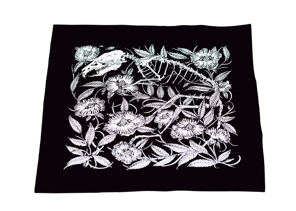 Rat Skeleton and Floral Back Patch