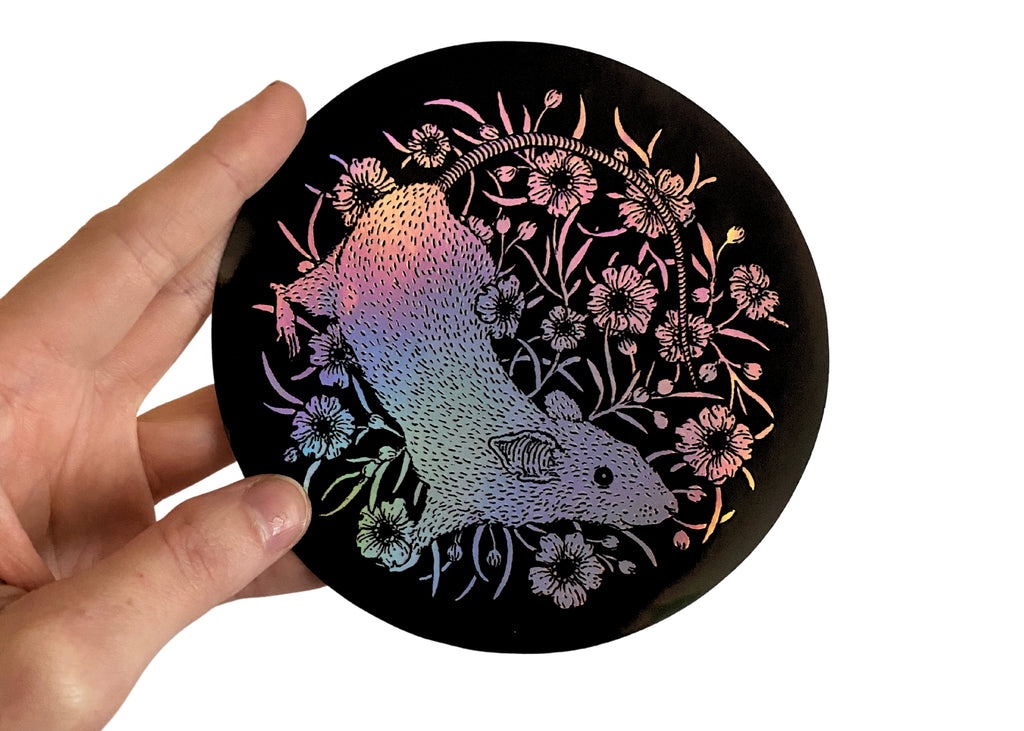 Floral Mouse Sticker