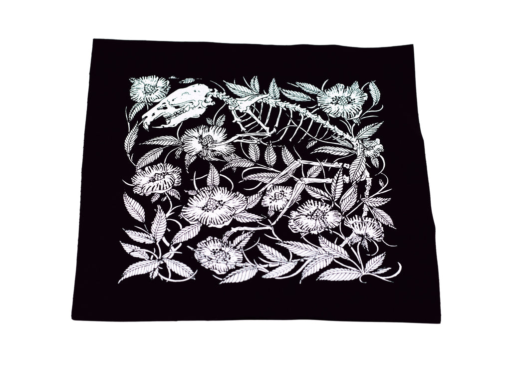 Rat Skeleton and Floral Back Patch