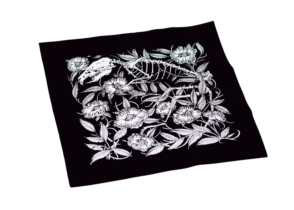 Rat Skeleton and Floral Back Patch