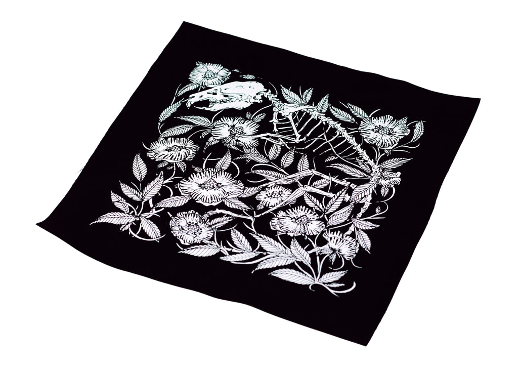 Rat Skeleton and Floral Back Patch