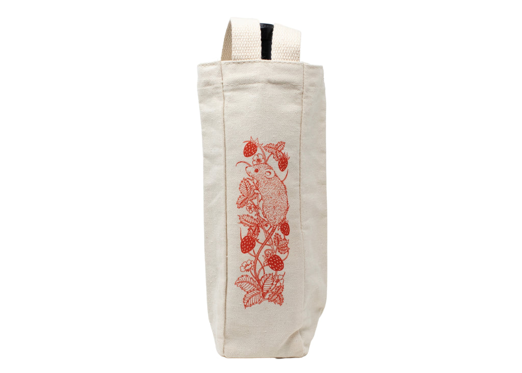 Mouse and Strawberry Wine Tote