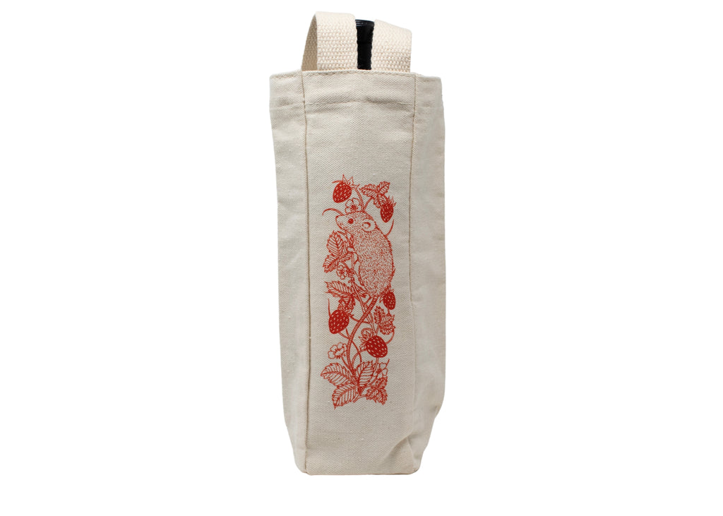 Mouse and Strawberry Wine Tote
