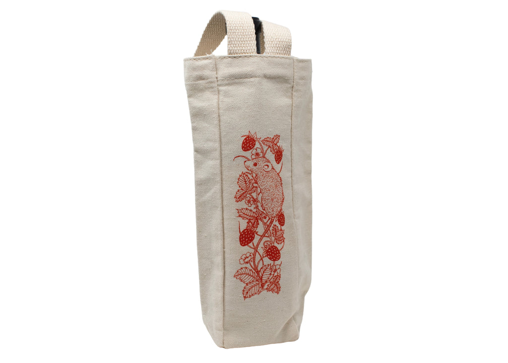 Mouse and Strawberry Wine Tote