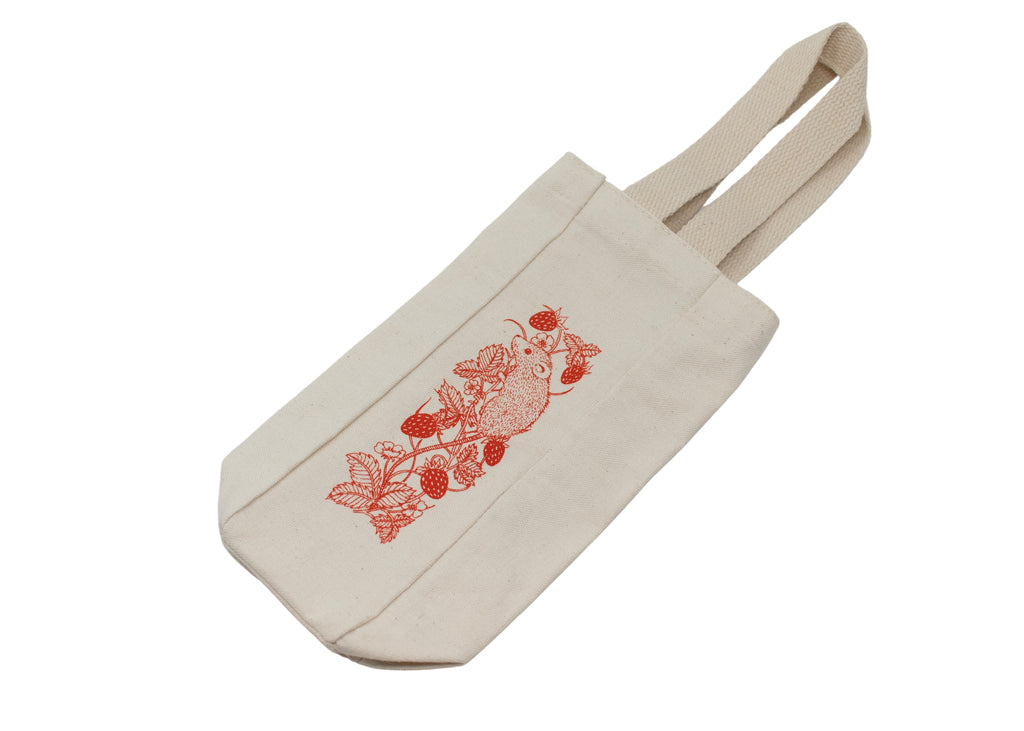 Mouse and Strawberry Wine Tote