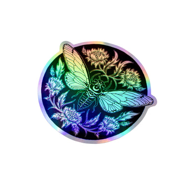 Cicada Floral Sticker
