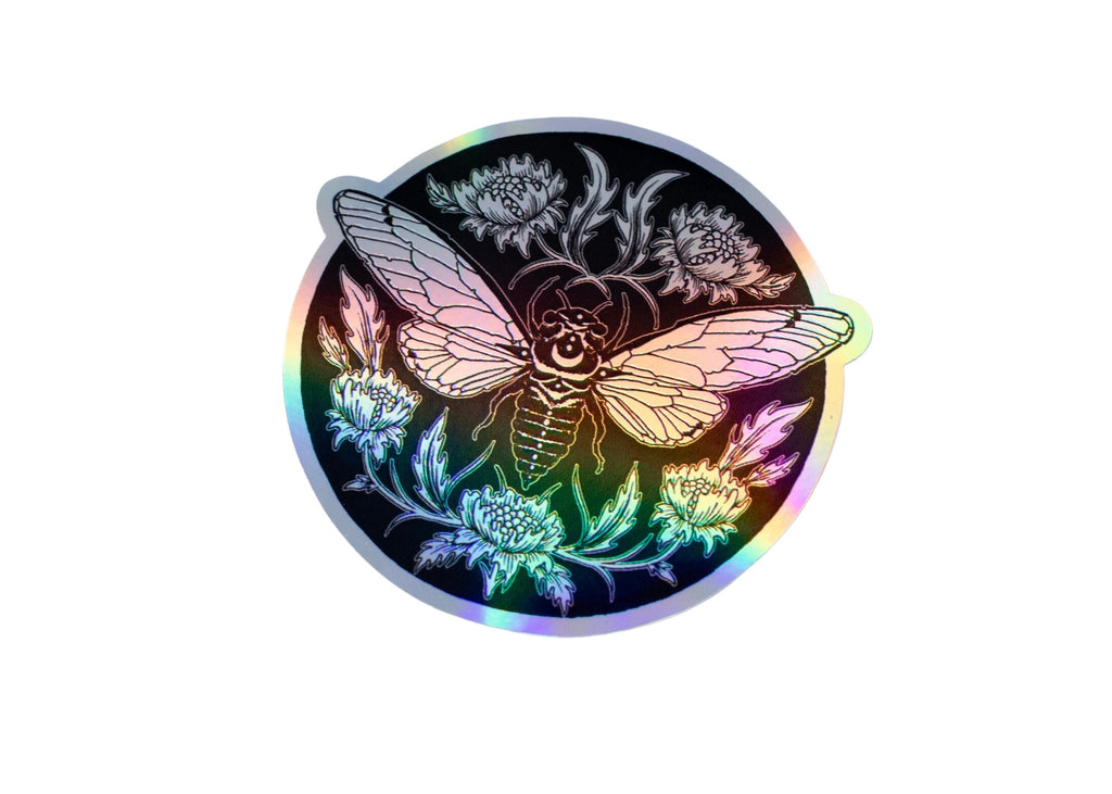 Cicada Floral Sticker