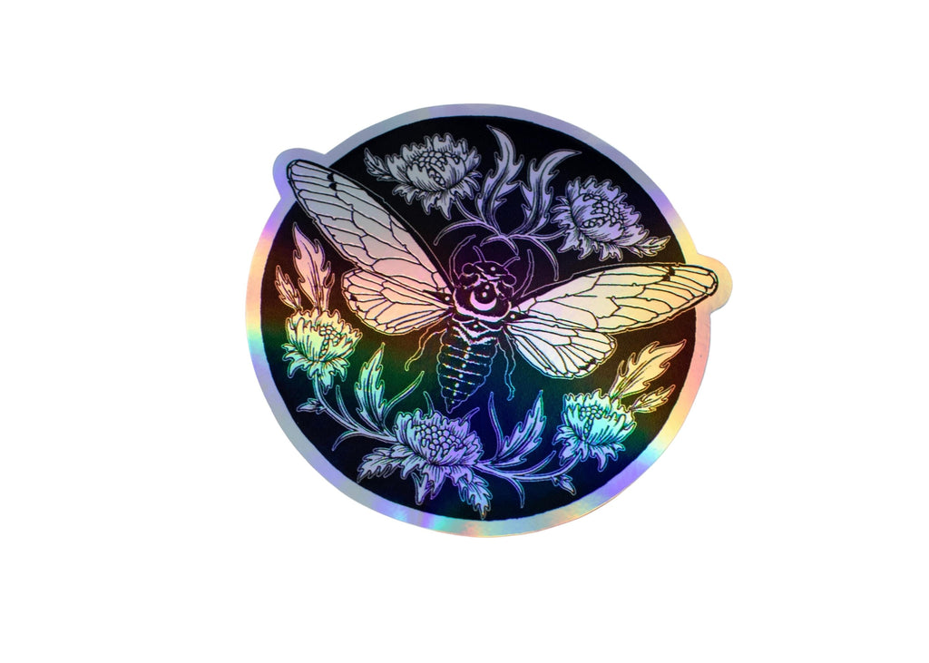 Cicada Floral Sticker