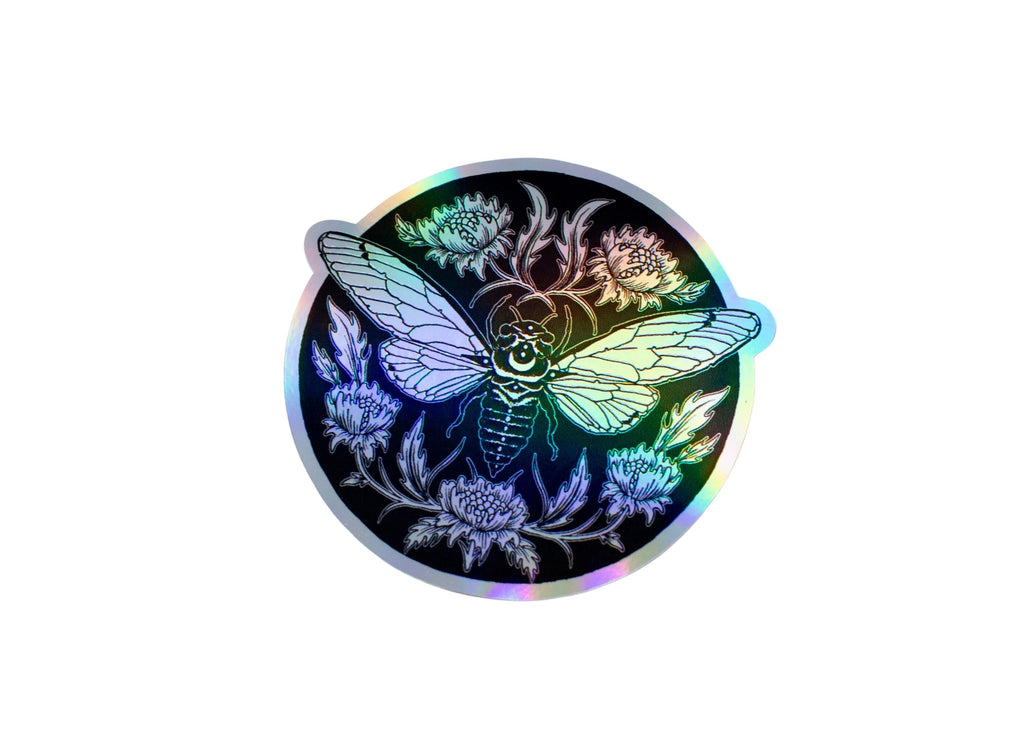 Cicada Floral Sticker