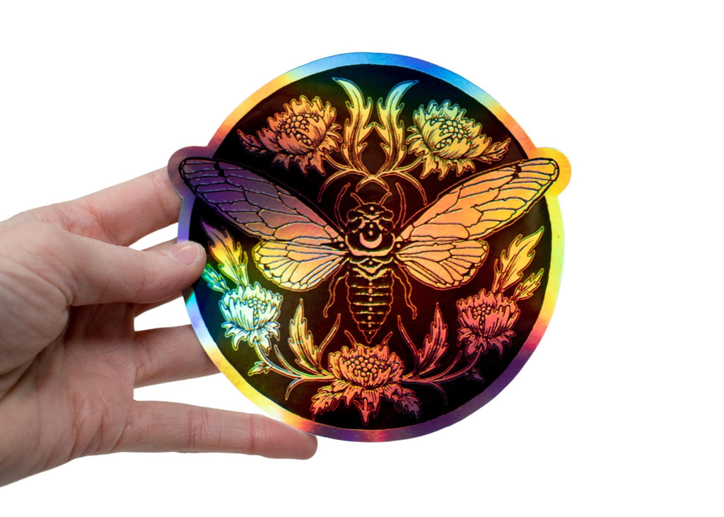 Cicada Floral Sticker