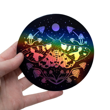 Moth and Mushroom Sticker
