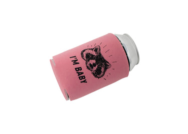 Pink Raccoon Can Holder