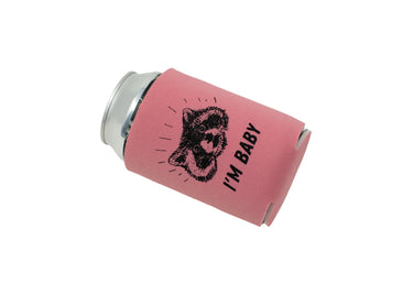 Pink Raccoon Can Holder