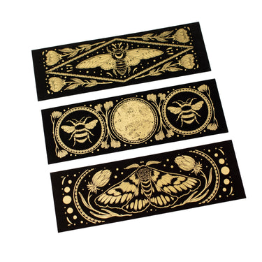 Golden Insects Bookmark Pack
