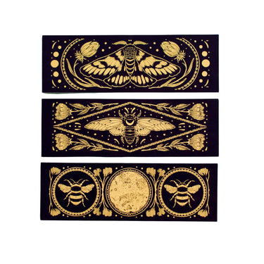 Golden Insects Bookmark Pack