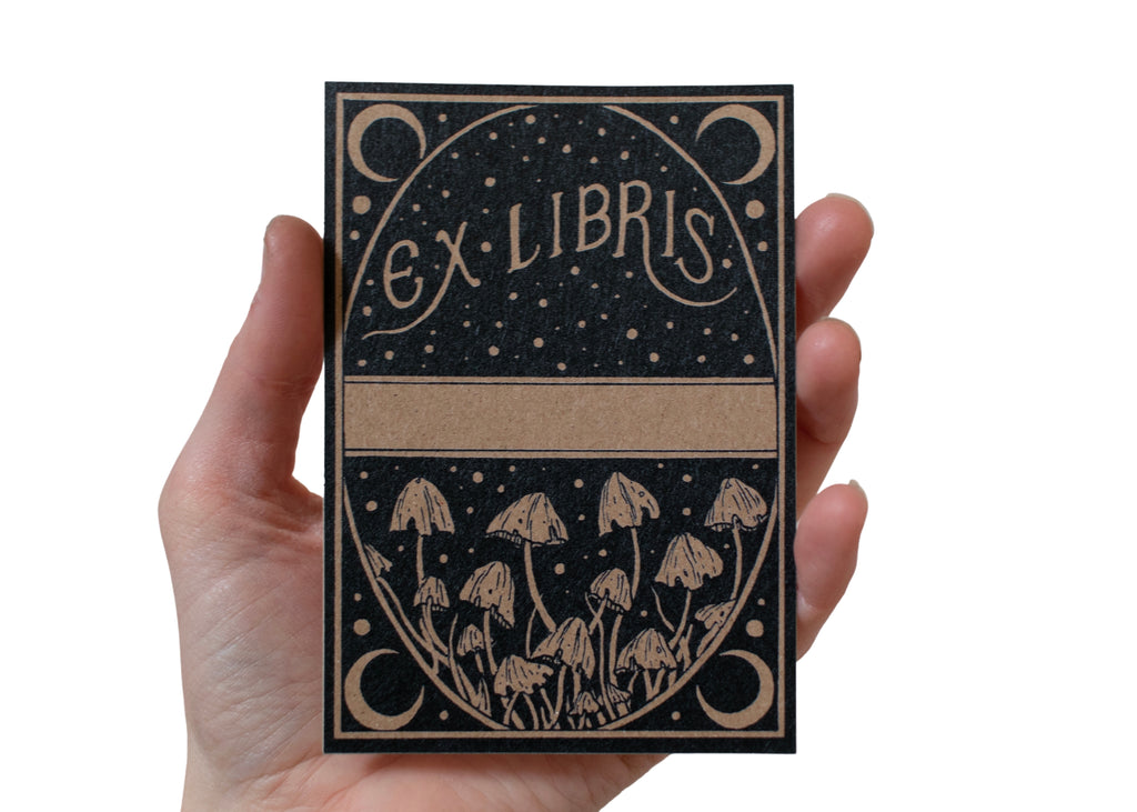 Mushroom Bookplate Sticker