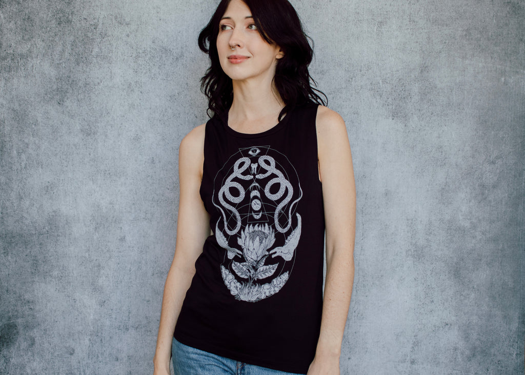 Snake and Bone Muscle Tank