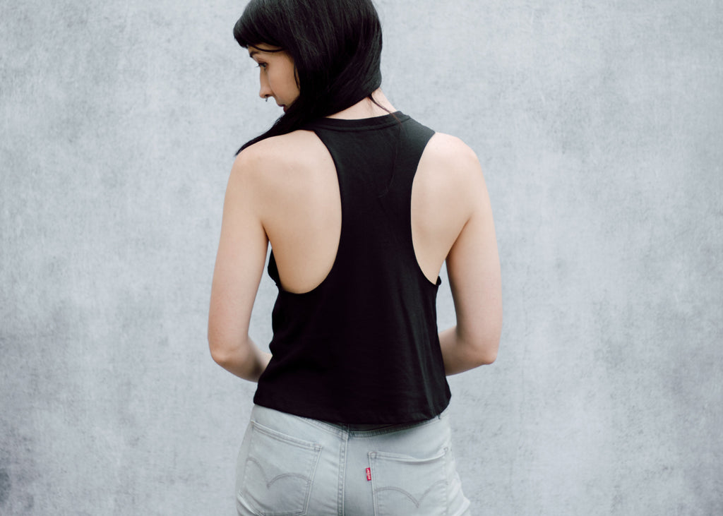 Cat Skull and Snake Crop Top