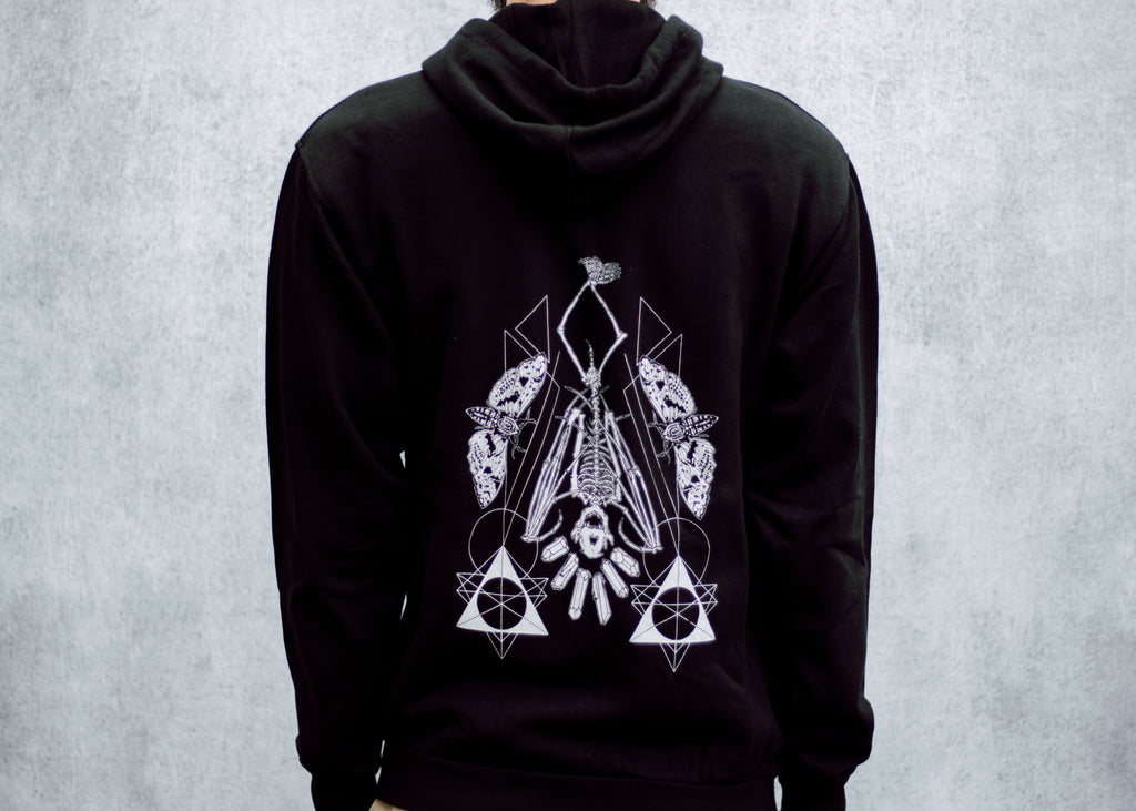 Hanging Bat Skeleton Hoodie