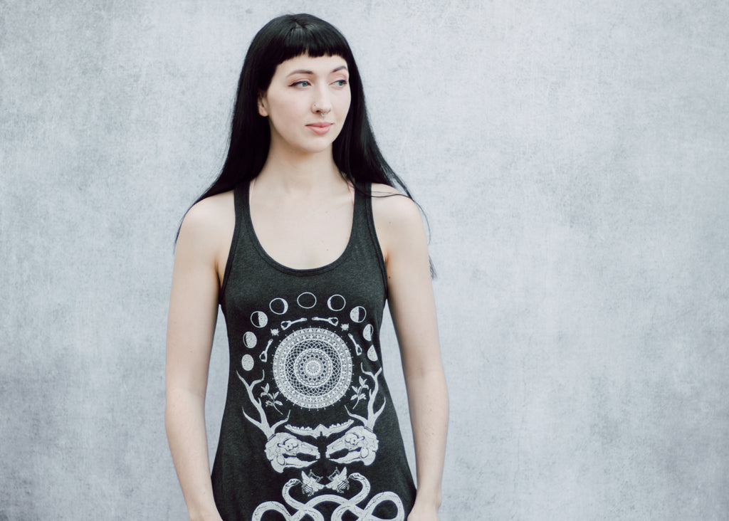 Rabbit Skull Antler Tank Dress