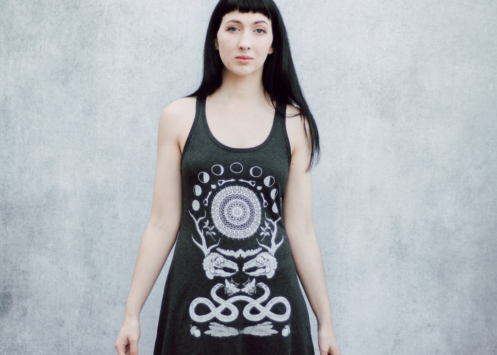 Rabbit Skull Antler Tank Dress