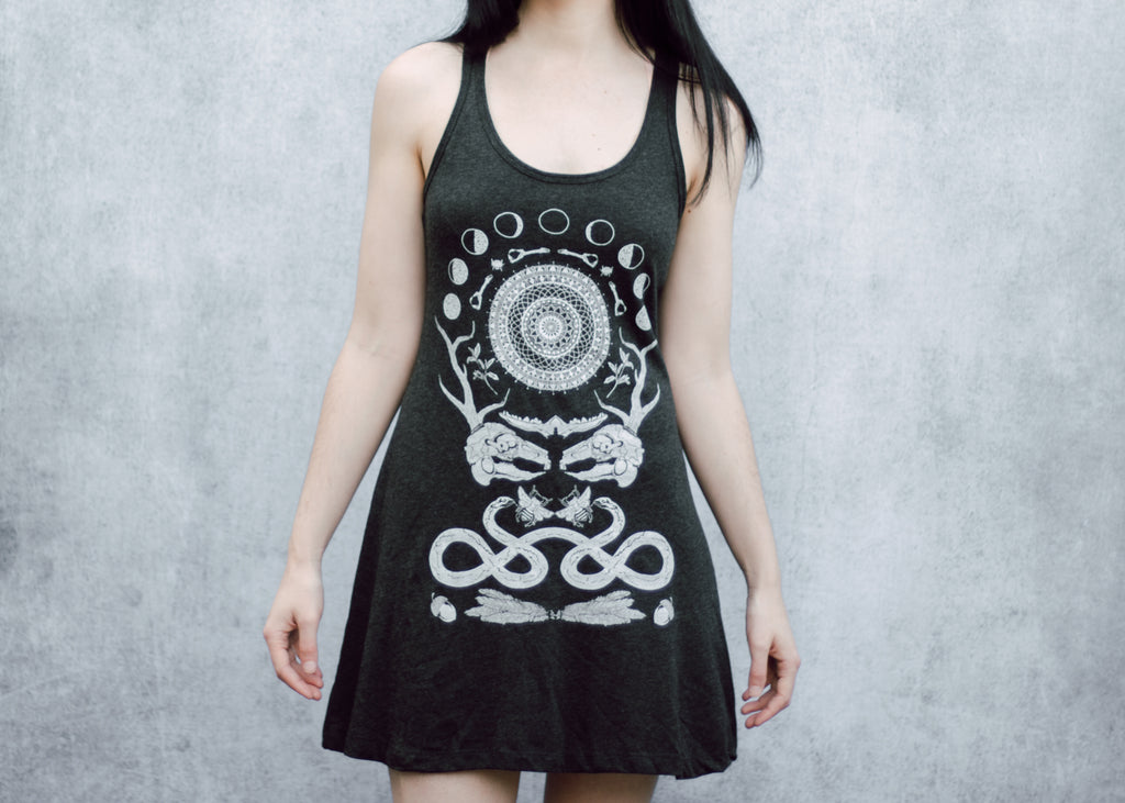 Rabbit Skull Antler Tank Dress