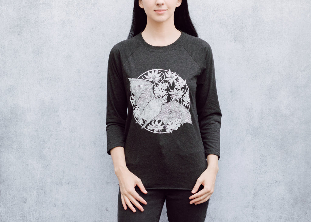 Vampire Bat Baseball Tee