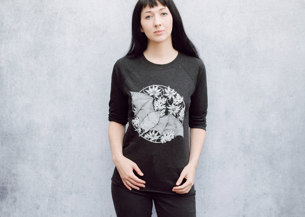 Vampire Bat Baseball Tee