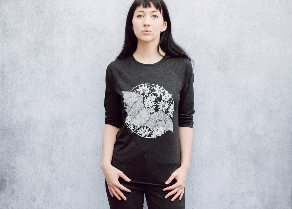 Vampire Bat Baseball Tee