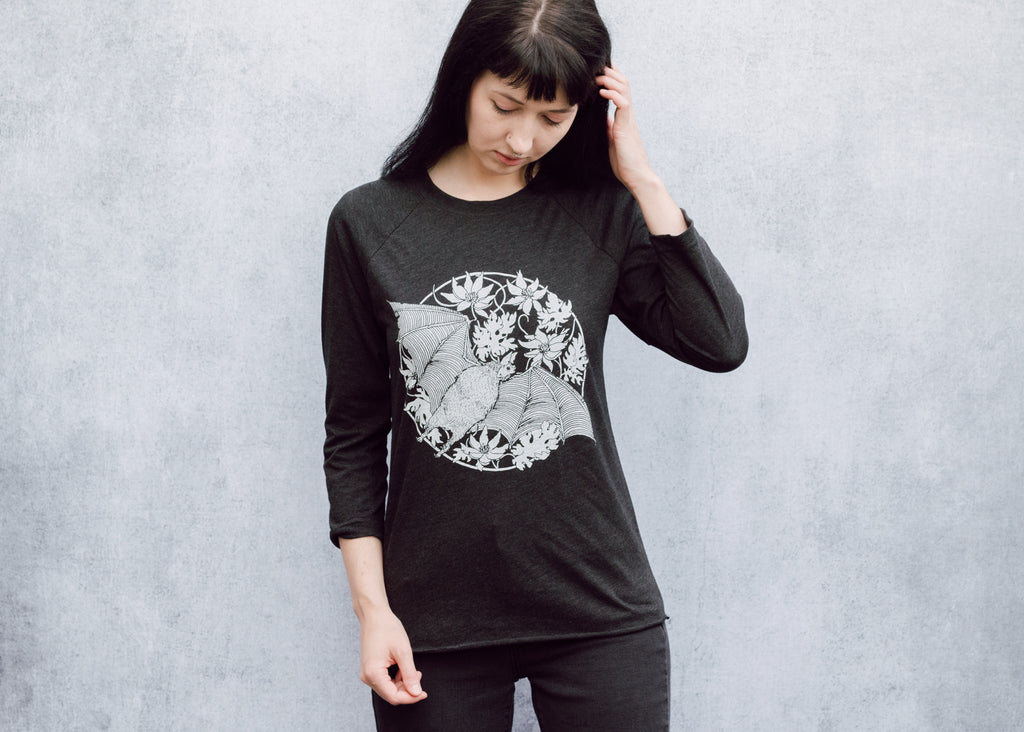 Vampire Bat Baseball Tee