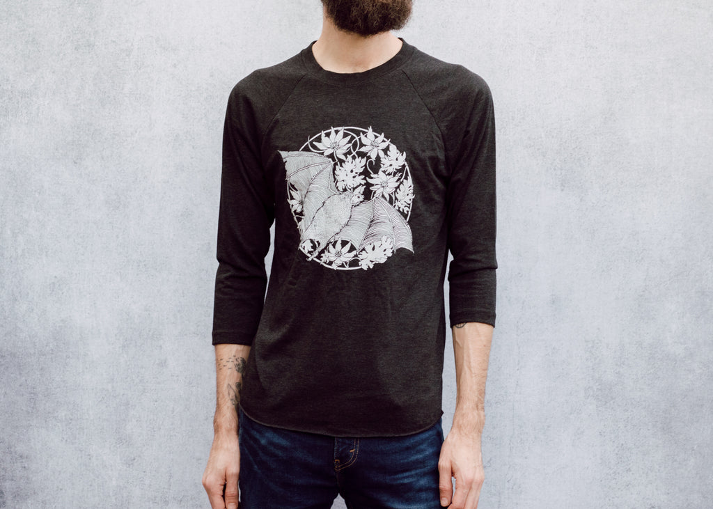 Vampire Bat Baseball Tee
