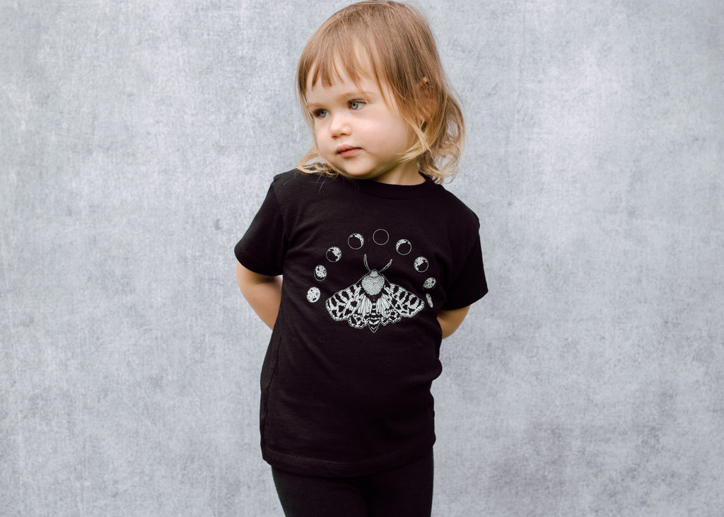 Kids Tiger Moth and Moon Phase T-Shirt